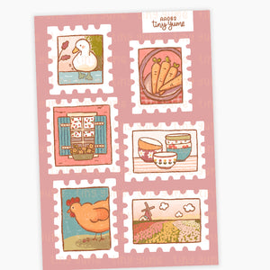 Cottagecore stamp stickers #AA082 – TinyYume
