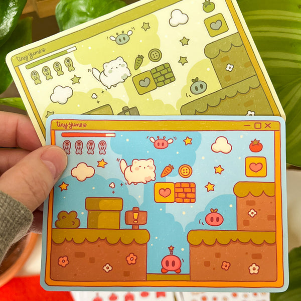 Platform game big stickers #F137