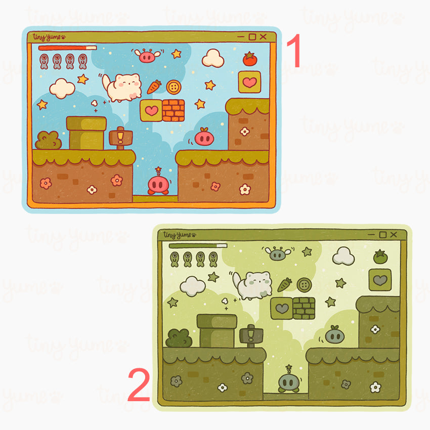 Platform game big stickers – TinyYume