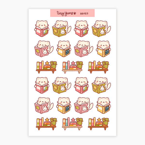 Reading books stickers #AA157