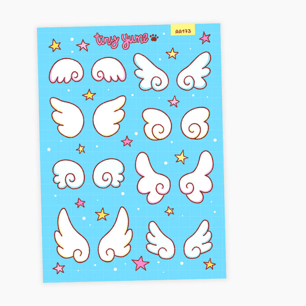 Angel wings sticker sheet #AA173
