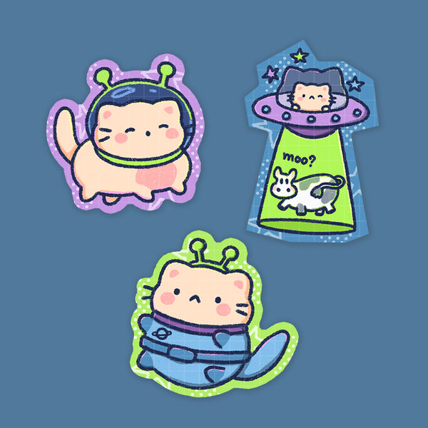 Space stickers, spacial, cosmic, astronaut stickers