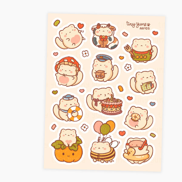 Sampler sticker sheet #AA105