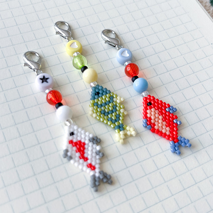 Fish beaded charms #K009