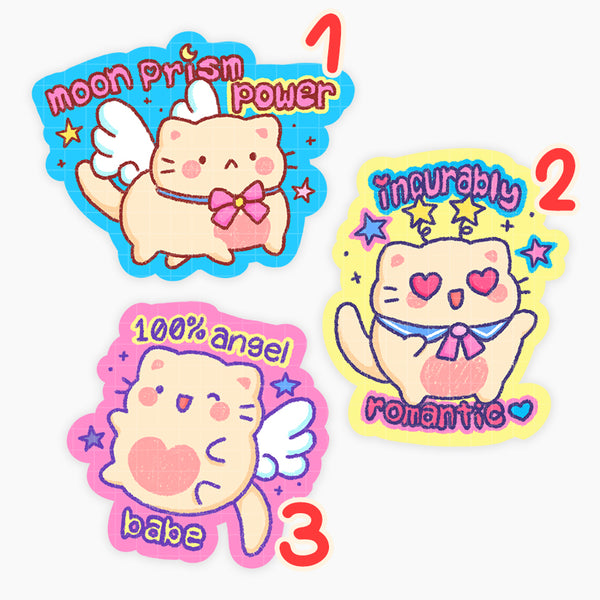 Angel moon stickers #F151