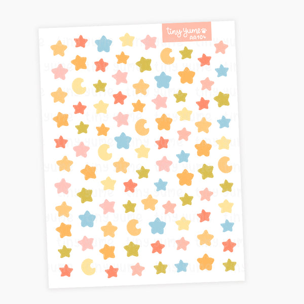 Stars sticker sheet #AA104