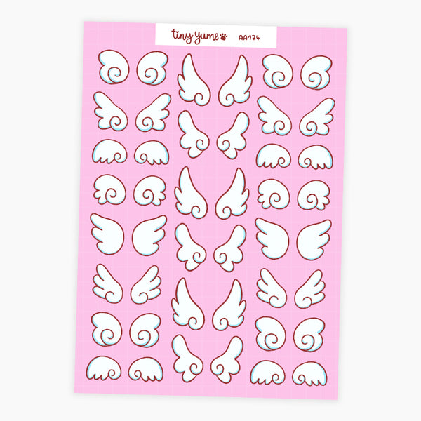 Angel wings sticker sheet #AA174