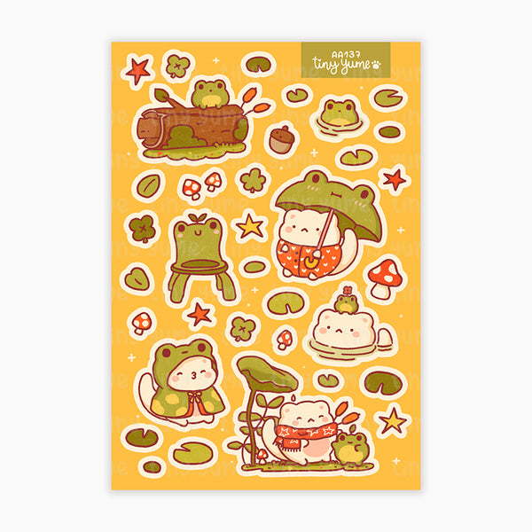 Frog sticker sheet #AA137