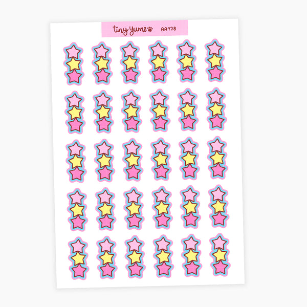 Star checklist stickers #AA178