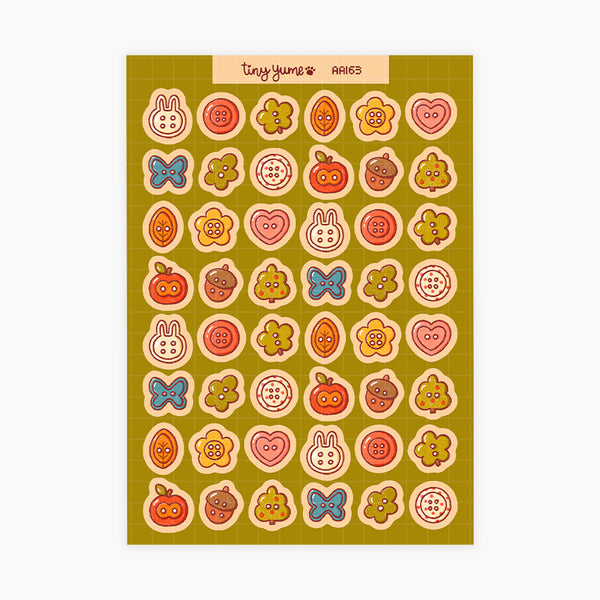 Buttons sticker sheet #AA163
