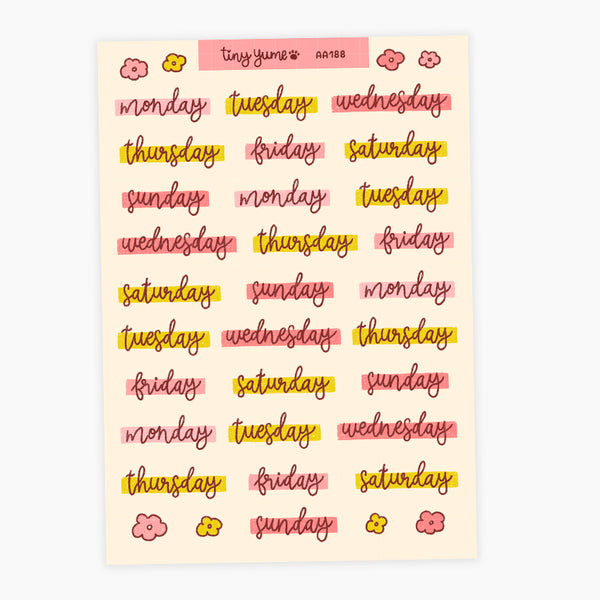 Days script stickers #AA188
