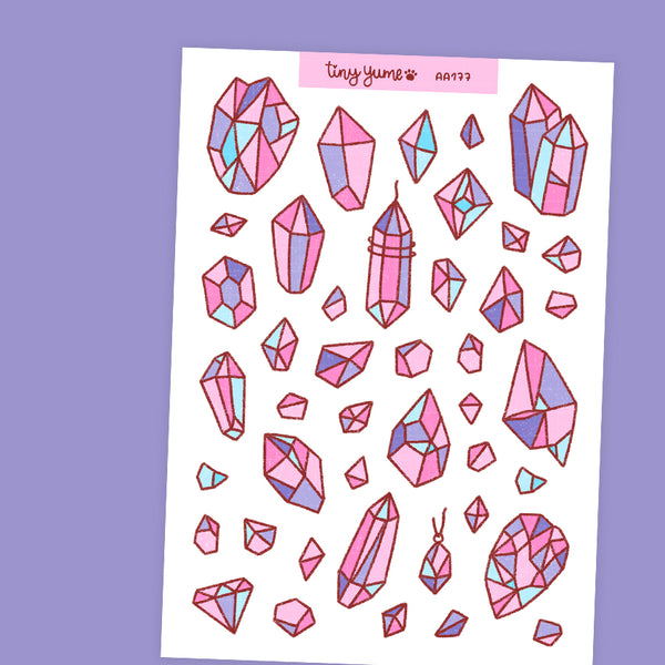 Gemstone spirit stickers, diamond, crystal, sparkling Gems stickers