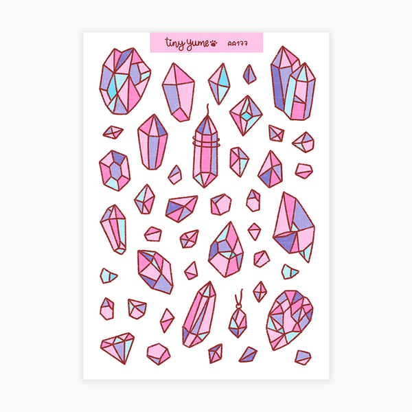 Gemstone sticker sheet #AA177