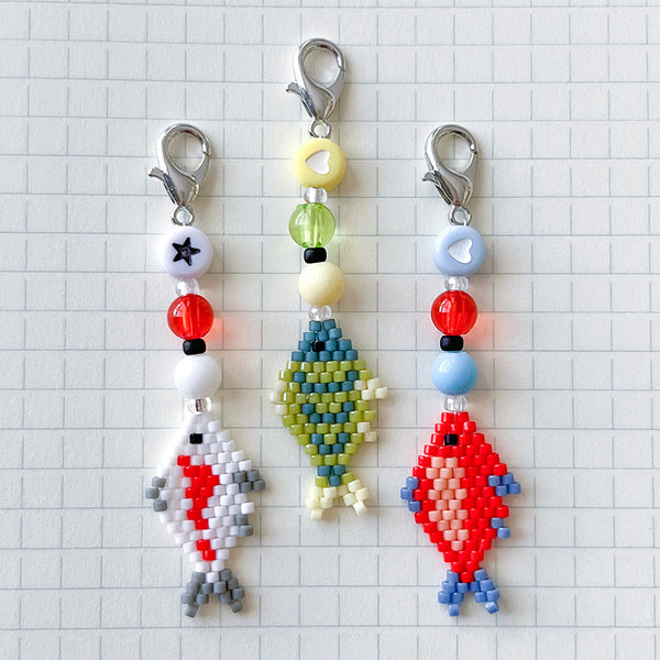 Fish beaded charms #K009