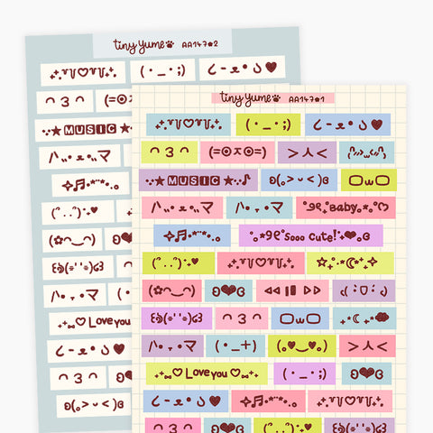 Text emojis stickers, emotes stickers, emoticons stickers, smiley