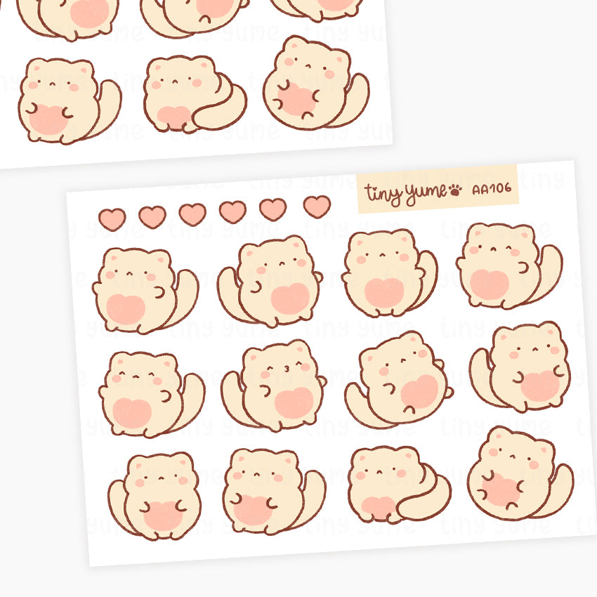 Yume sampler stickers, cat stickers, penpal Stickers, bullet journal cute stickers