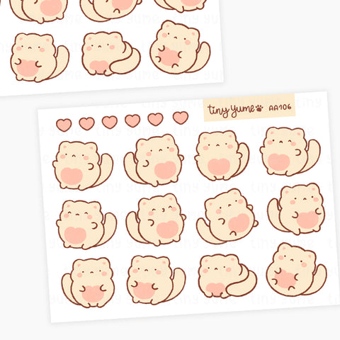 Yume sampler stickers, cat stickers, penpal Stickers, bullet journal cute stickers