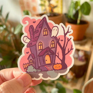 Haunted House vinyl stickers, Halloween Autumn Stickers