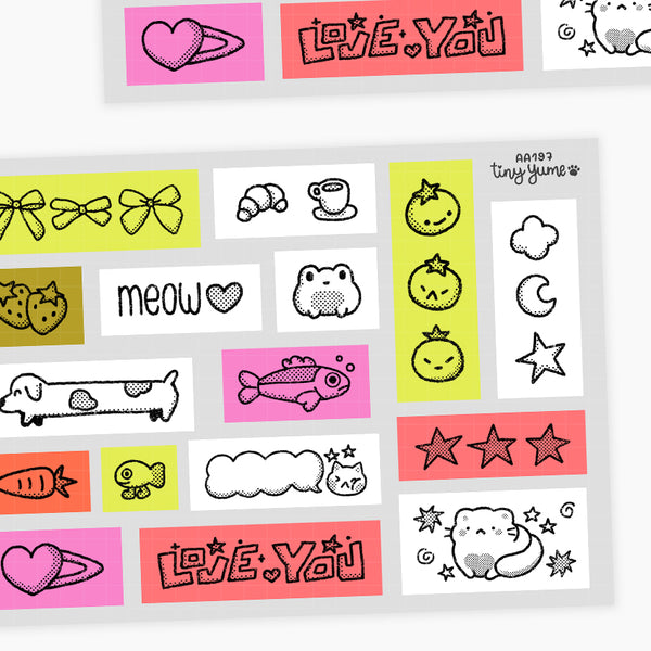 Riso style stickers #AA197