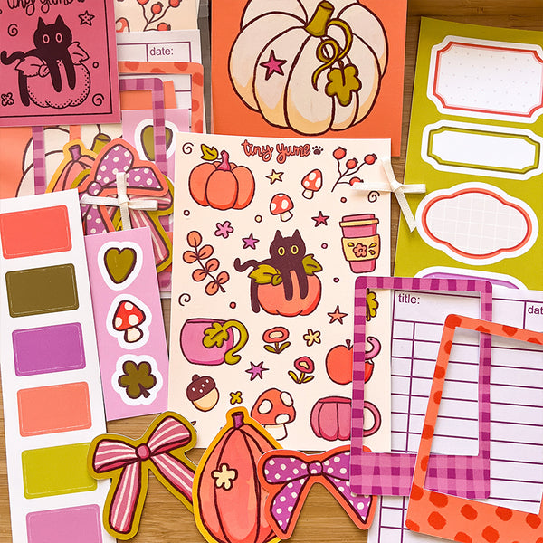 Autumn journaling kit, fall sticker pack, scrap journaling kit 