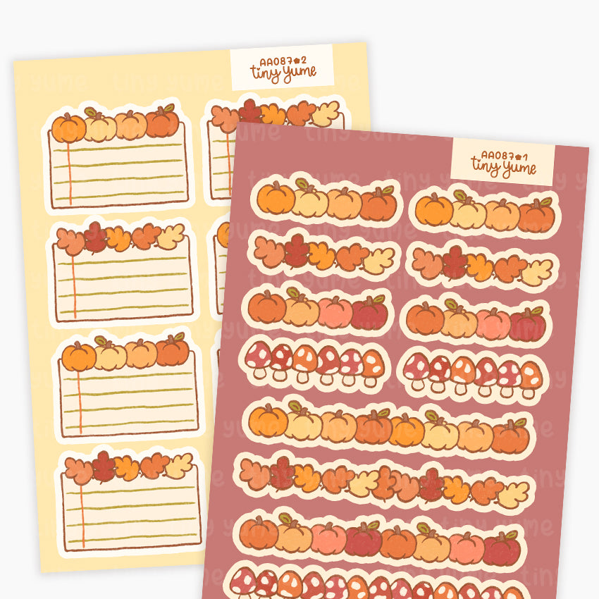 Autumn Planner Stickers, Pumpkin Cottage Stickers, Polco Stickers, Deco Stickers, Bullet Journal Cute Stickers