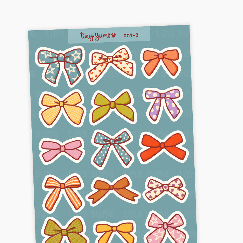 Simple Bow Sticker Bow sticker sheet #AA142 β TinyYume