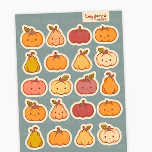 Pumpkin sticker sheet, Autumn Planner Stickers, Deco Stickers, Hand Draw Stickers #AA085