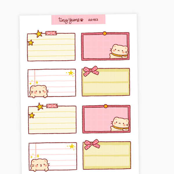 Box label sticker sheet, notebook stickers, planner stickers