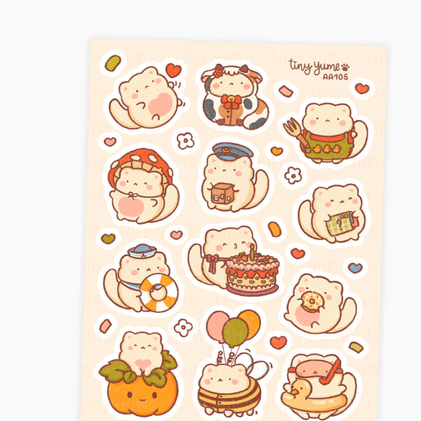 Sampler sticker sheet #AA105