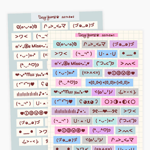Text emojis stickers, emotes stickers, emoticons stickers, smiley