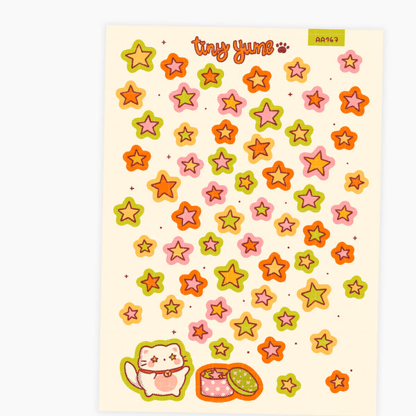 Star sticker sheet, stars stickers