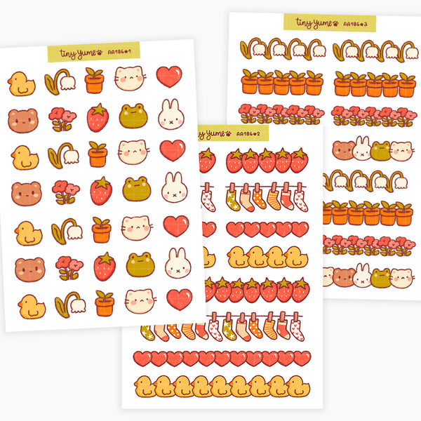 Cute Planner Stickers, Cottage Stickers, Polco Stickers, Cute Stickers