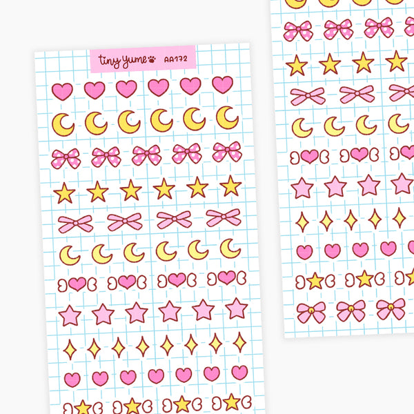 Tiny deco stickers, Polco Stickers, Penpal Stickers, Bullet Journal Stickers