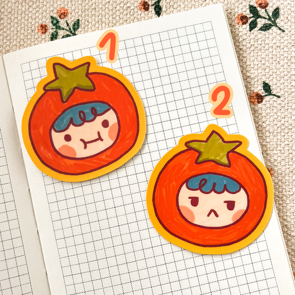 Tomato head vinyl stickers #F127