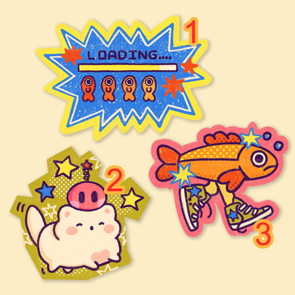 Pop art stickers #F138