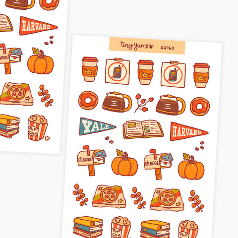 Welcome Fall stickers, autumn sticker sheet