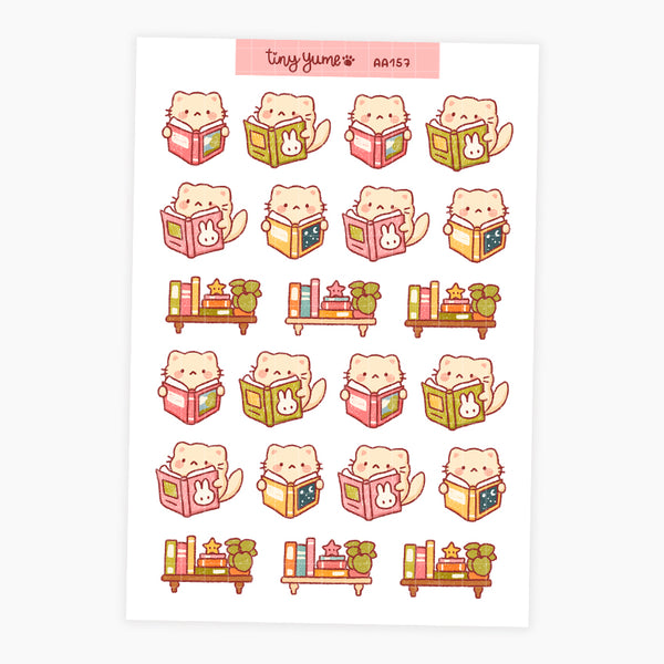 Reading books stickers #AA157