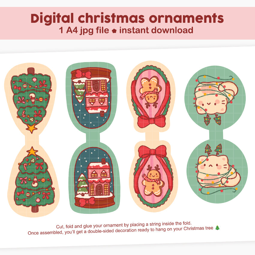 Digital christmas ornaments #1438