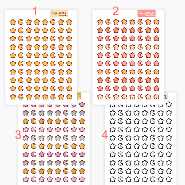 Stars sticker sheet #AA112