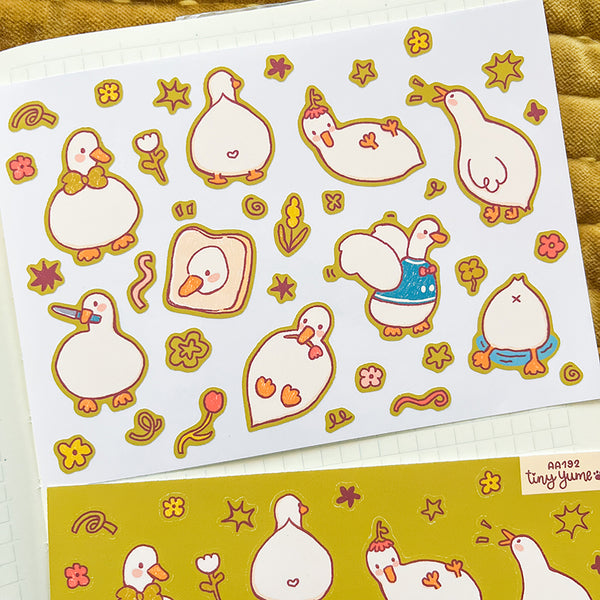 Little ducks sticker sheet #AA192