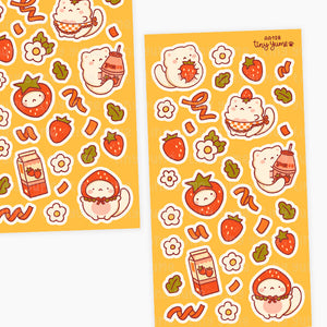 Strawberry Stickers, Polco Stickers, Penpal Stickers, Bullet Journal Stickers