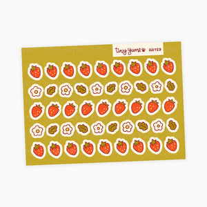 Strawberry stickers, Cottagecore stickers, Penpal Stickers