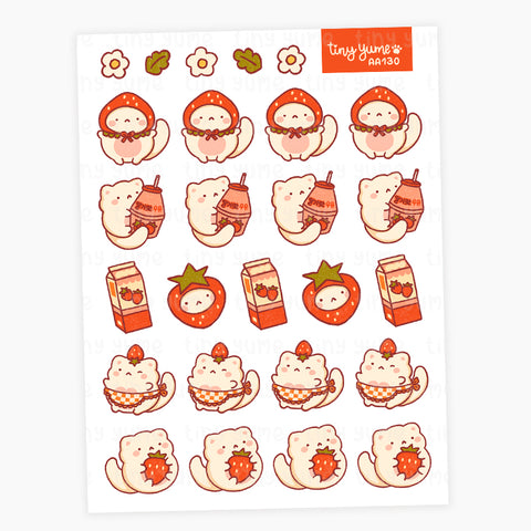 Strawberry Stickers, Polco Stickers, Penpal Stickers