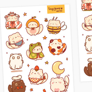Sampler sticker sheet, Planner Stickers, Hand Draw Stickers