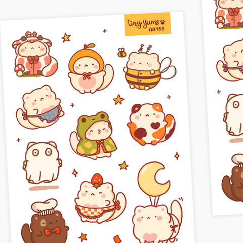 Sampler sticker sheet, Planner Stickers, Hand Draw Stickers