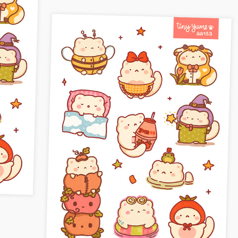 Sampler sticker sheet #AA153