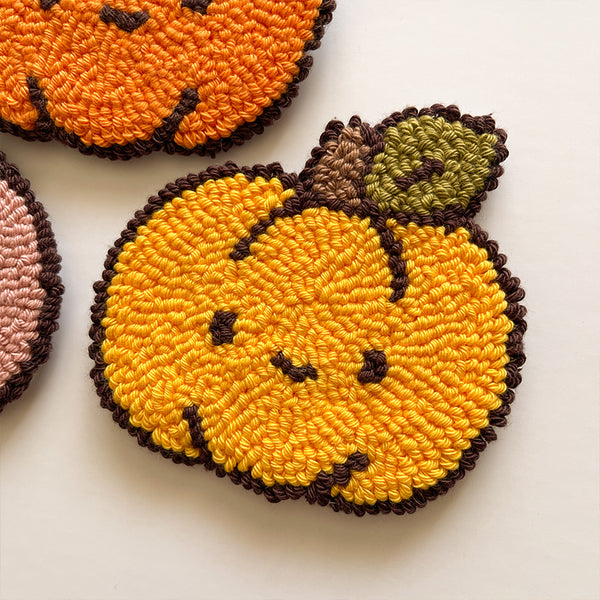 Pumpkin Punch Needle Coasters #PN004
