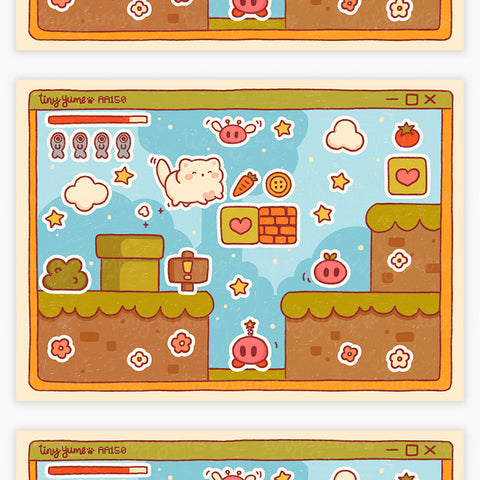 Platform game sticker sheet #AA150