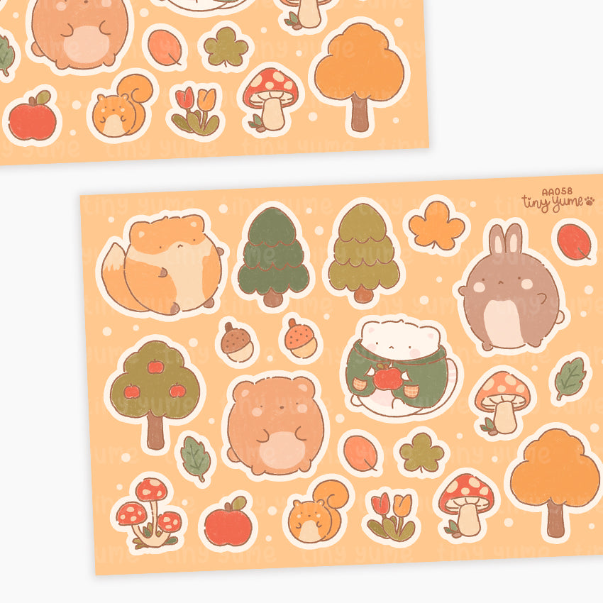 Forest Yume Stickers, Nature Stickers, Plant Stickers, Cottage Stickers, Polco Stickers, Deco Stickers