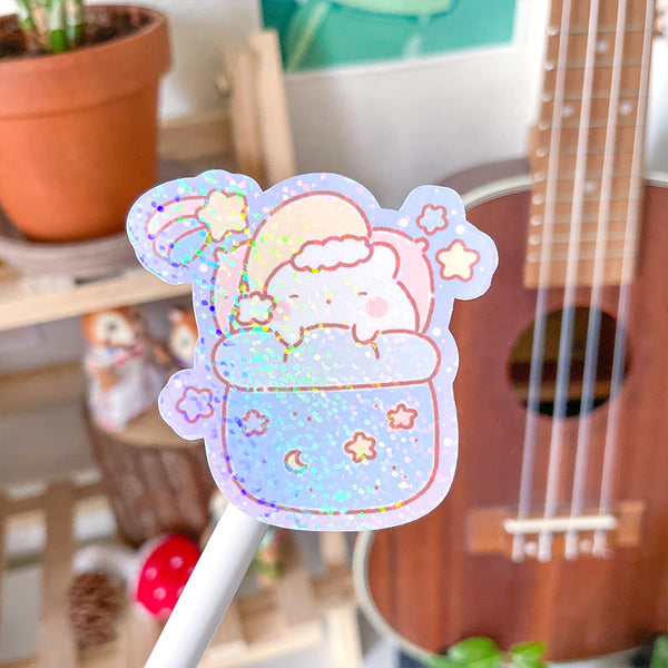Dreamy holographic vinyl sticker #F090